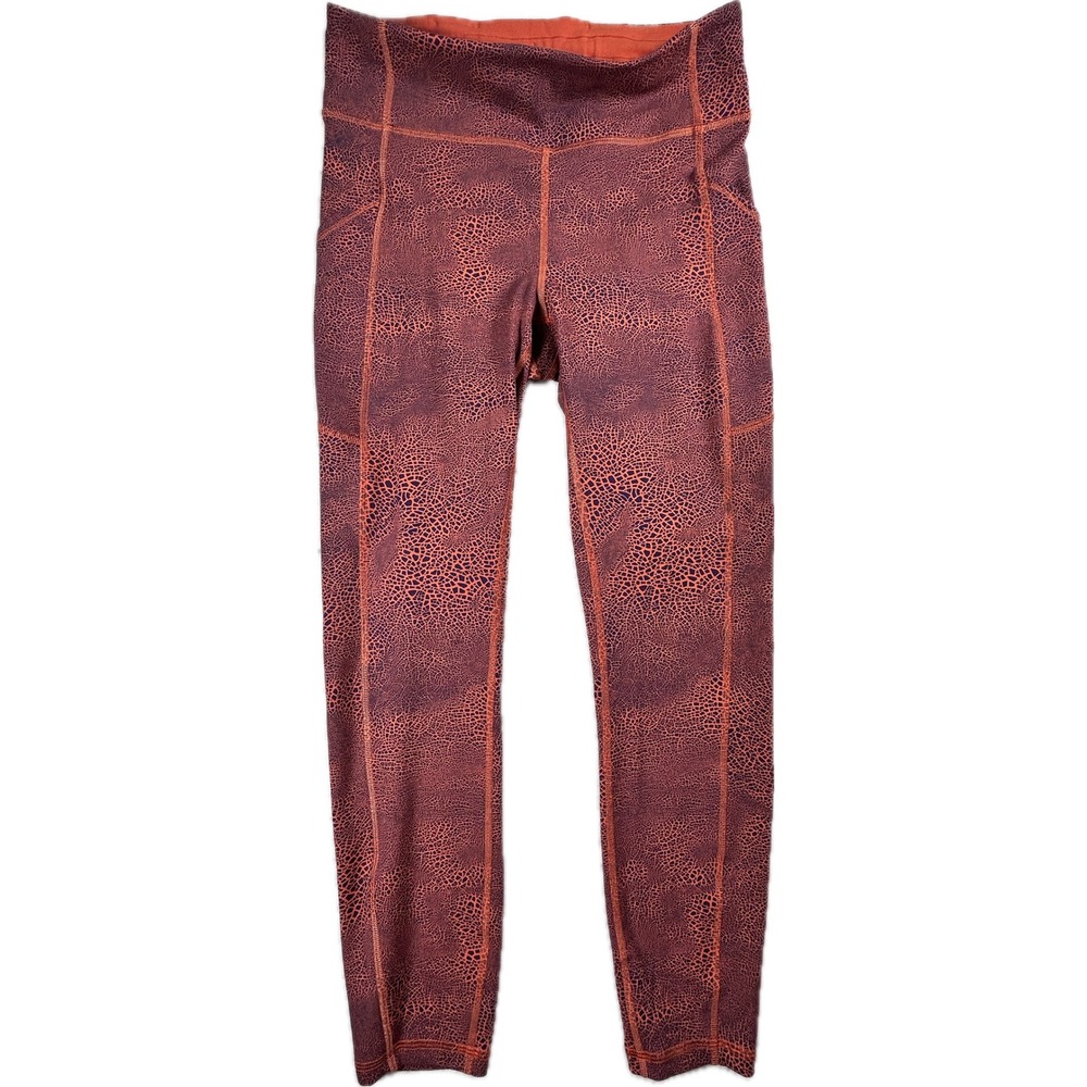 Lululemon Invigorate High Rise Tight 25" Women's 8 Crackle Glaze Orange Larkspur